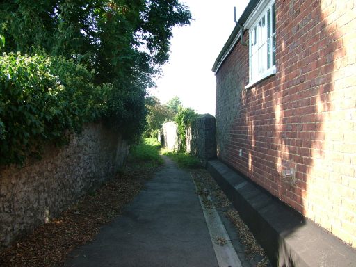Footpath alongside the school